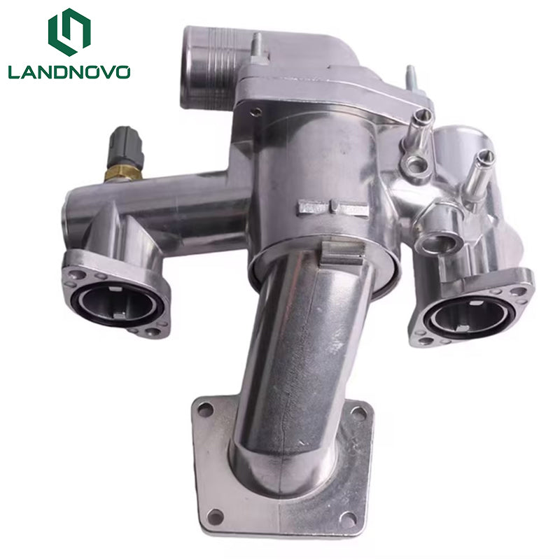 LANDNOVO AJ89485 brand new aluminum thermostat housing in packaging for Jaguar Vanden Plas and Super V8 4.2L