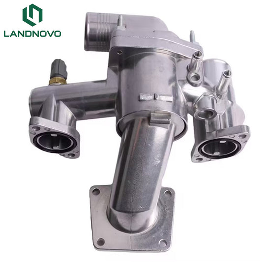 LANDNOVO AJ89485 brand new aluminum thermostat housing in packaging for Jaguar Vanden Plas and Super V8 4.2L