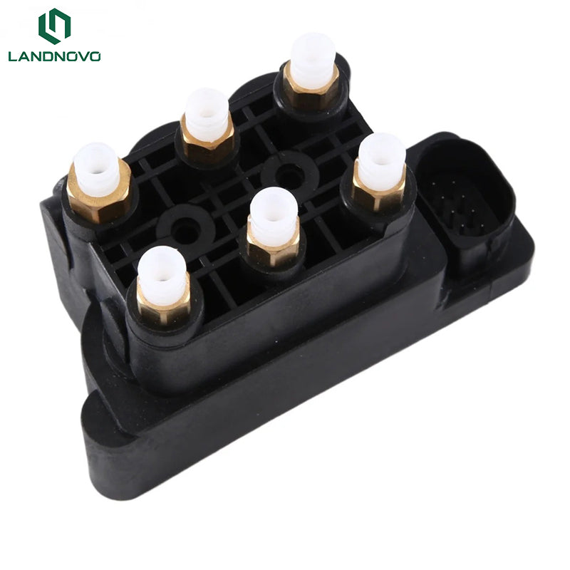 LANDNOVO 37206850319 air suspension multiport valve showing solenoid connectors and air ports for Rolls-Royce Ghost RR4