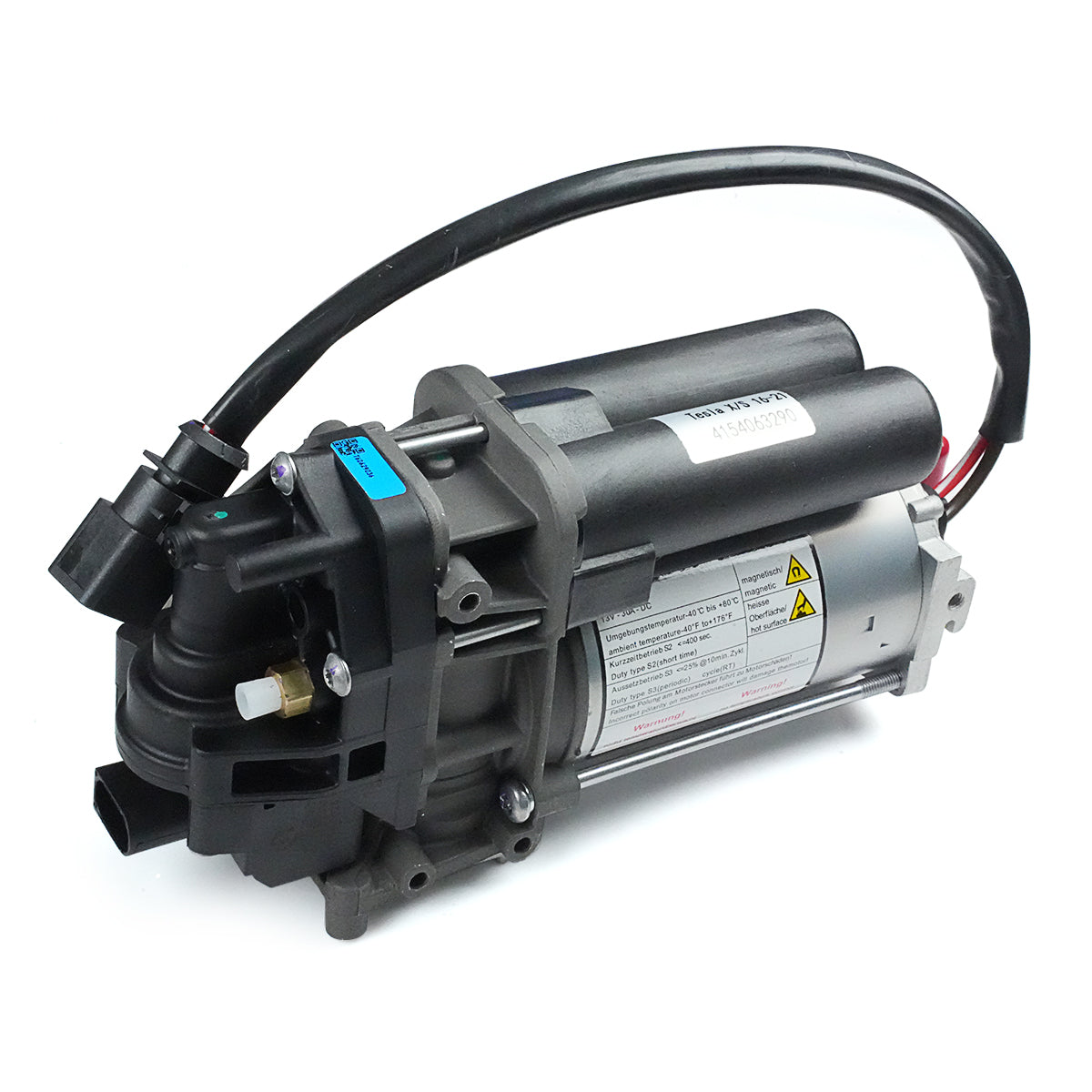 Air Suspension Compressor Pump OE 4154063290 WABCO Twin Air Compressor Fit Tesla Model S Model X 2012-2022 Air Ride Supply Pump Replacement